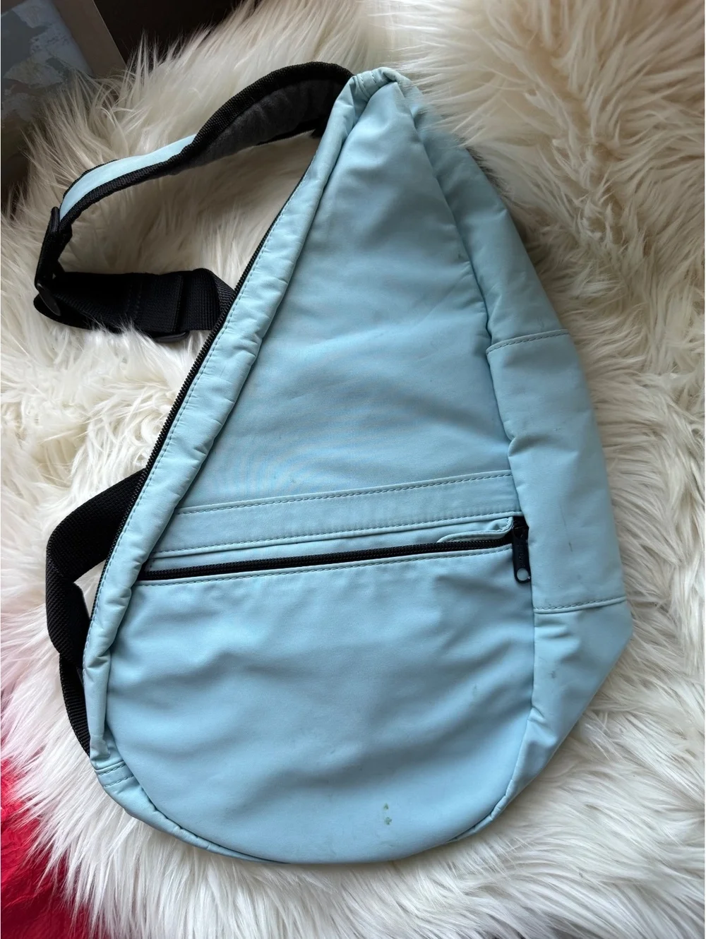 L.L.Bean Light Blue Crossbody Sling Bag with Adjustable Strap